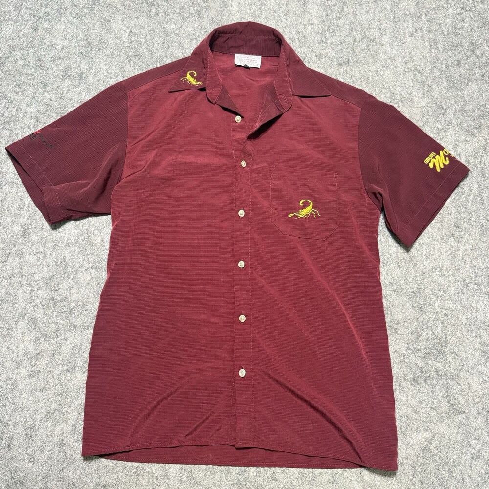 Vintage Los Altos Boots Grupo Montez De Durango Western Shirt Mens S Maroon